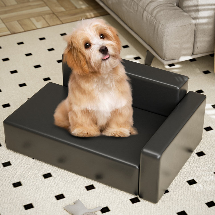 Leather pet hot sale sofa